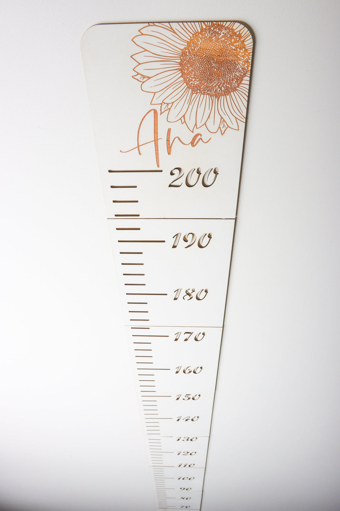 Height chart for kids, White Growth chart, Wooden height ruler