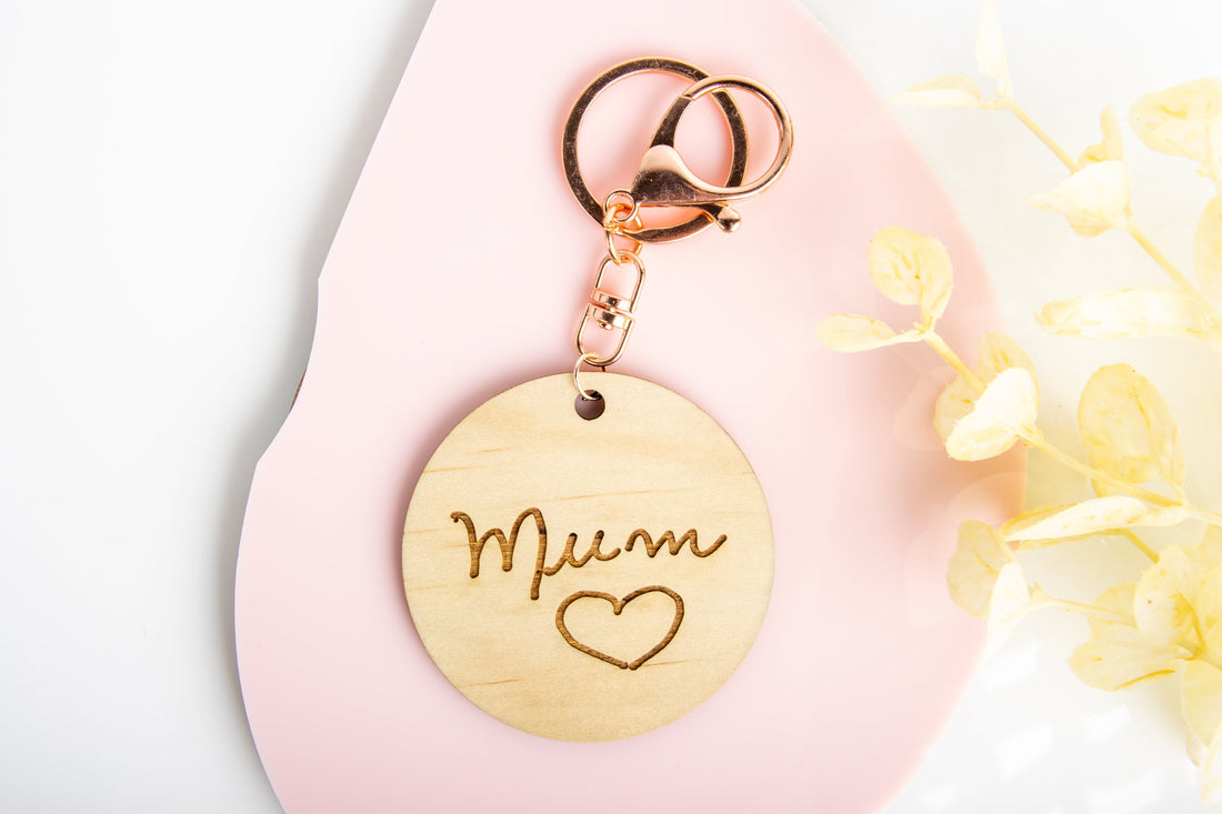 Hand written bag tag, Round Key ring, Luggage wooden tag