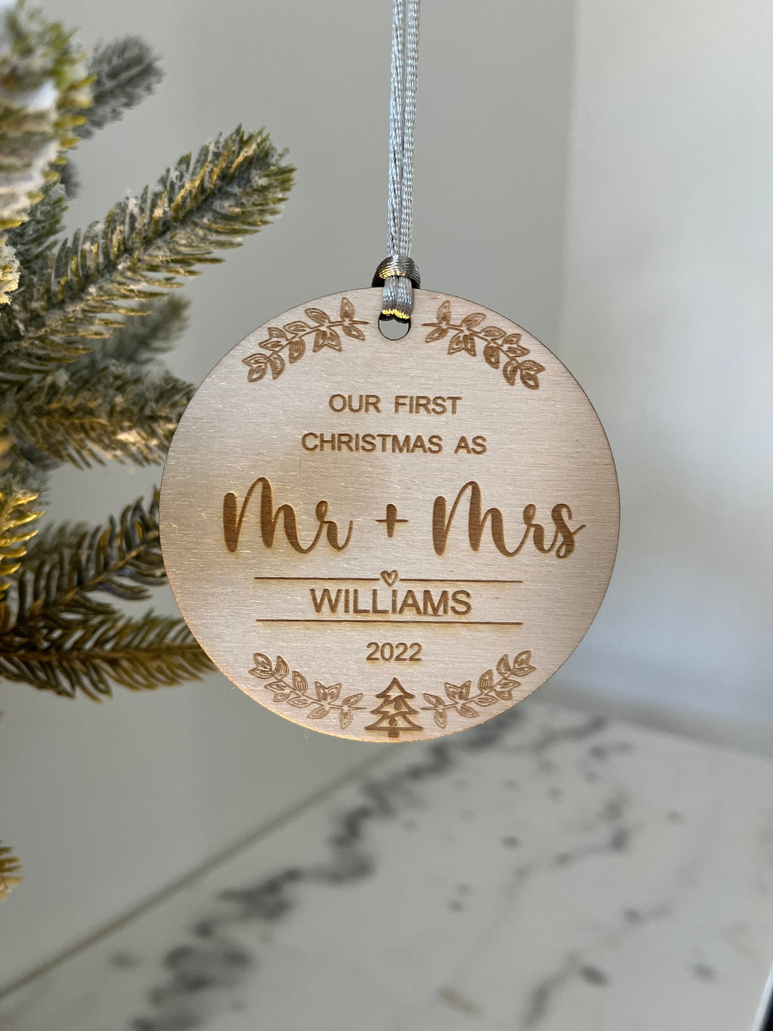 First Christmas as Mr & Mrs ornament, first year married, Personalised Acrylic ornament, Christmas tree, Christmas ornament, christmas gifts